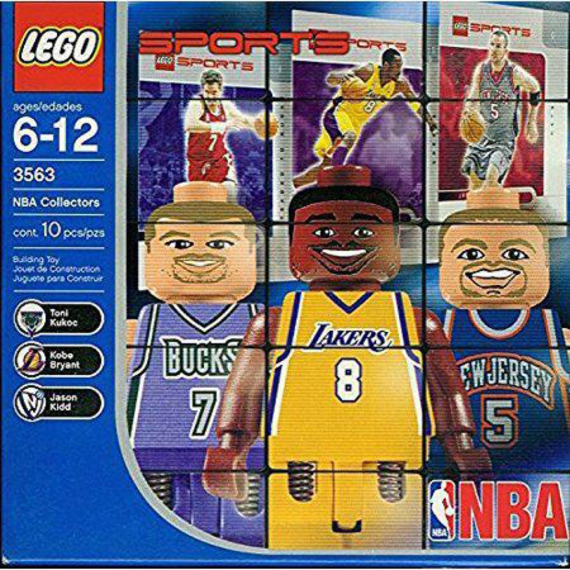 LEGO Sports NBA 3563 Toni Kukoc, Kobe Bryant, Jason Kidd Building Set | BobaKhan - Vintage and New Action Figures, Toys and Collectibles!